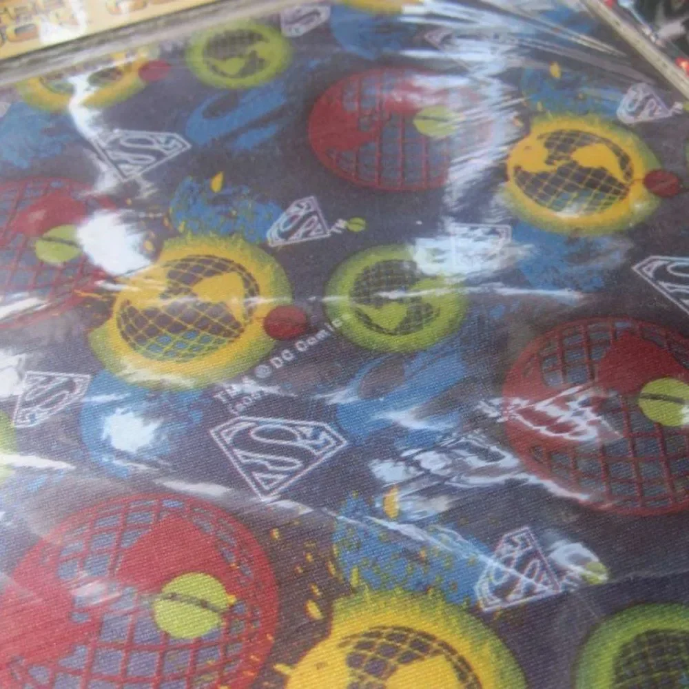 2 DC Comics Warner Brothers Superman World Hero Fabric Book Covers Sox Socks WB